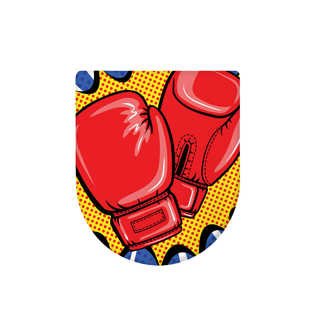 Pop Art Boxing Gloves Print Toilet Lid Cover