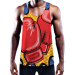 Pop Art Boxing Gloves Print Training Tank Top