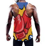Pop Art Boxing Gloves Print Training Tank Top
