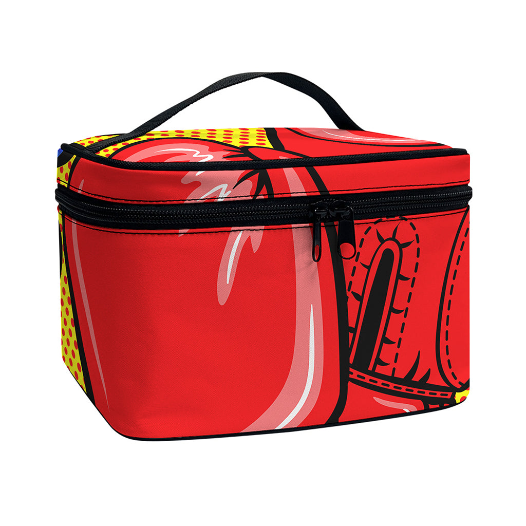 Pop Art Boxing Gloves Print Travel Makeup Bag