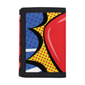 Pop Art Boxing Gloves Print Trifold Wallet