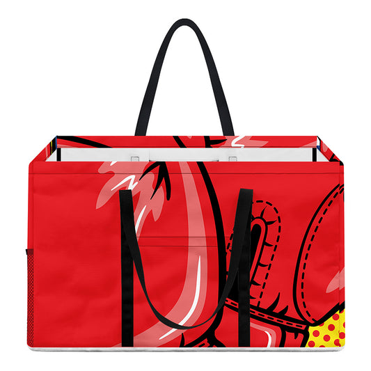Pop Art Boxing Gloves Print Utility Tote Bag