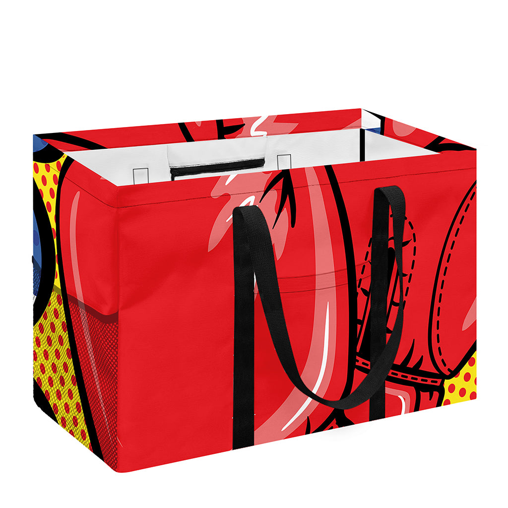 Pop Art Boxing Gloves Print Utility Tote Bag