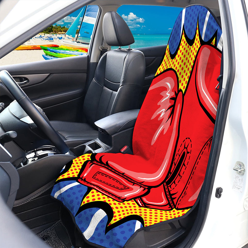 Pop Art Boxing Gloves Print Waterproof Car Seat Cover