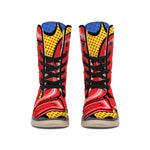 Pop Art Boxing Gloves Print Winter Boots
