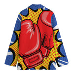 Pop Art Boxing Gloves Print Women's Blazer