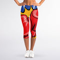 Pop Art Boxing Gloves Print Women's Capri Leggings