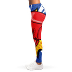 Pop Art Boxing Gloves Print Women's Leggings