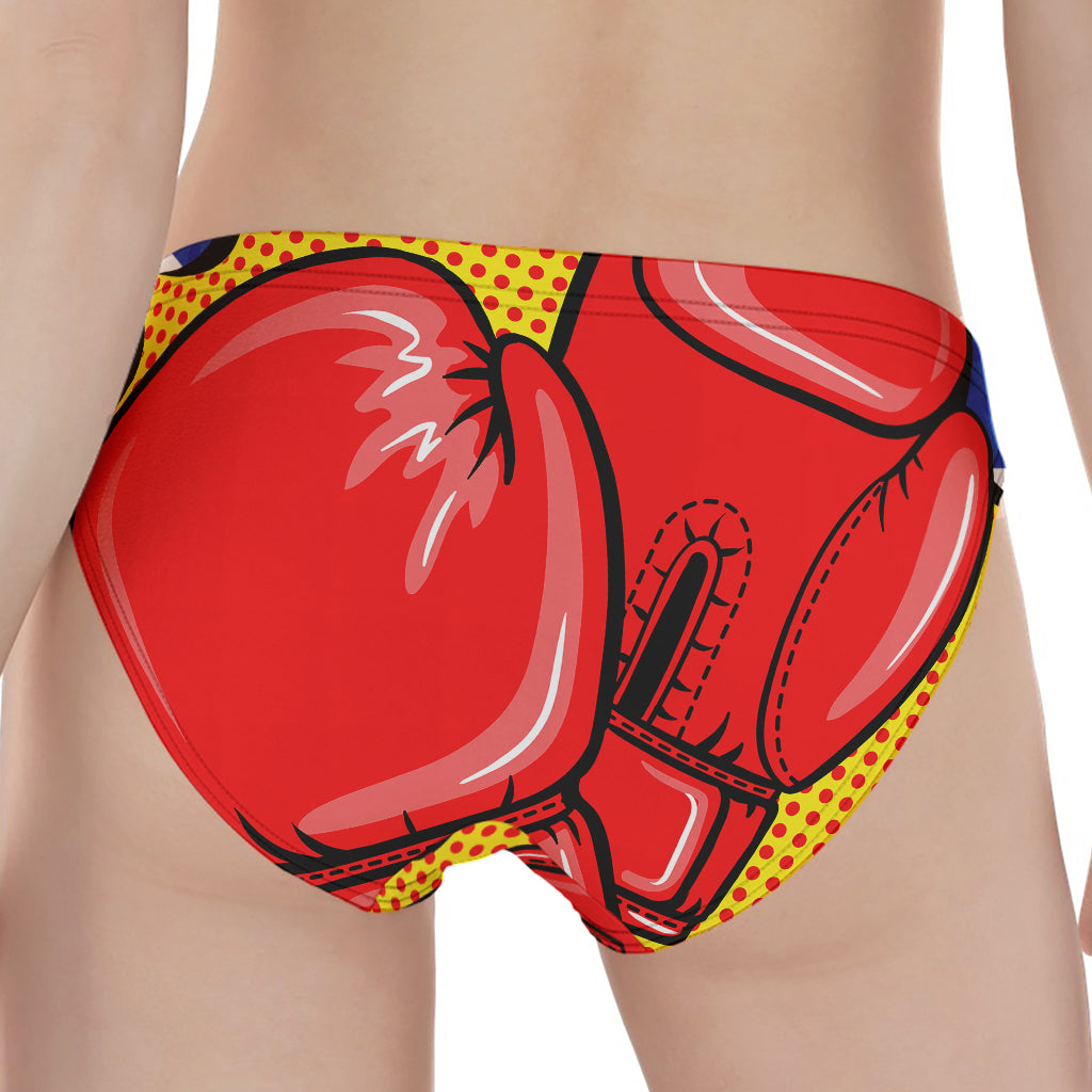 Pop Art Boxing Gloves Print Women's Panties