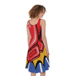 Pop Art Boxing Gloves Print Women's Sleeveless Dress