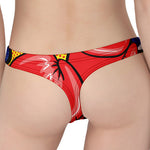 Pop Art Boxing Gloves Print Women's Thong