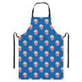 Popcorn Box Pattern Print Bib Apron With Pocket