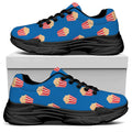 Popcorn Box Pattern Print Black Chunky Shoes