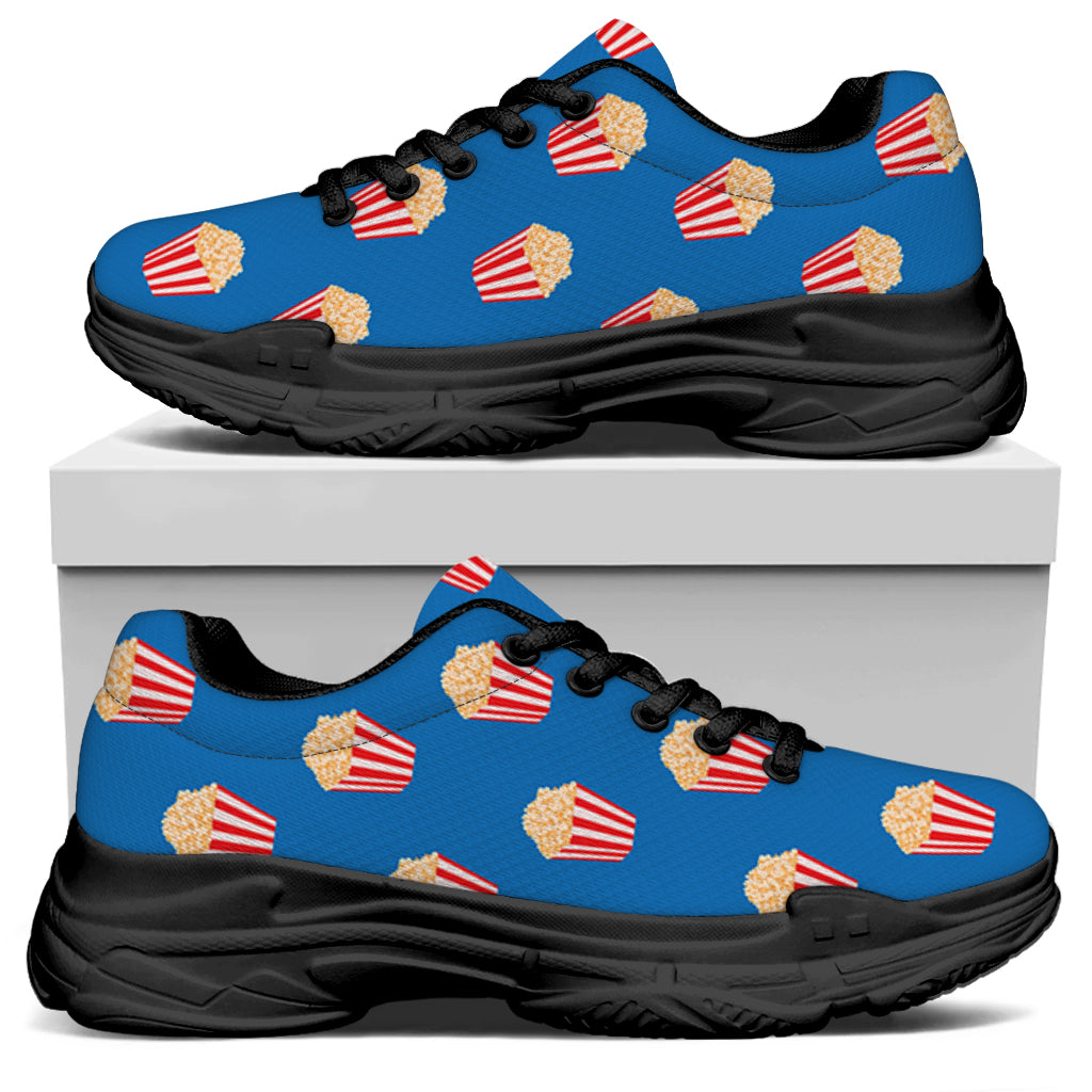 Popcorn Box Pattern Print Black Chunky Shoes