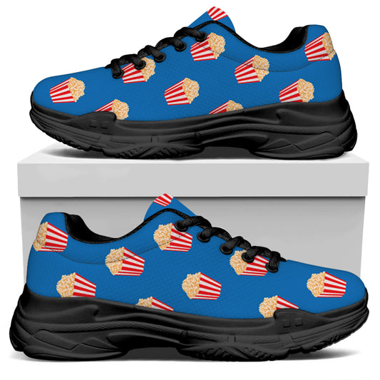 Popcorn Box Pattern Print Black Chunky Shoes