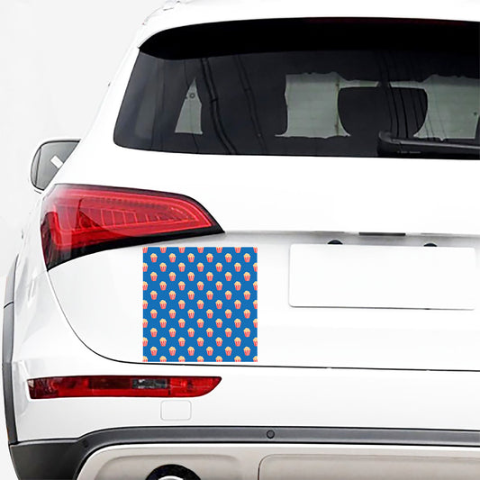 Popcorn Box Pattern Print Car Sticker