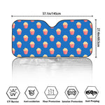 Popcorn Box Pattern Print Car Windshield Sun Shade