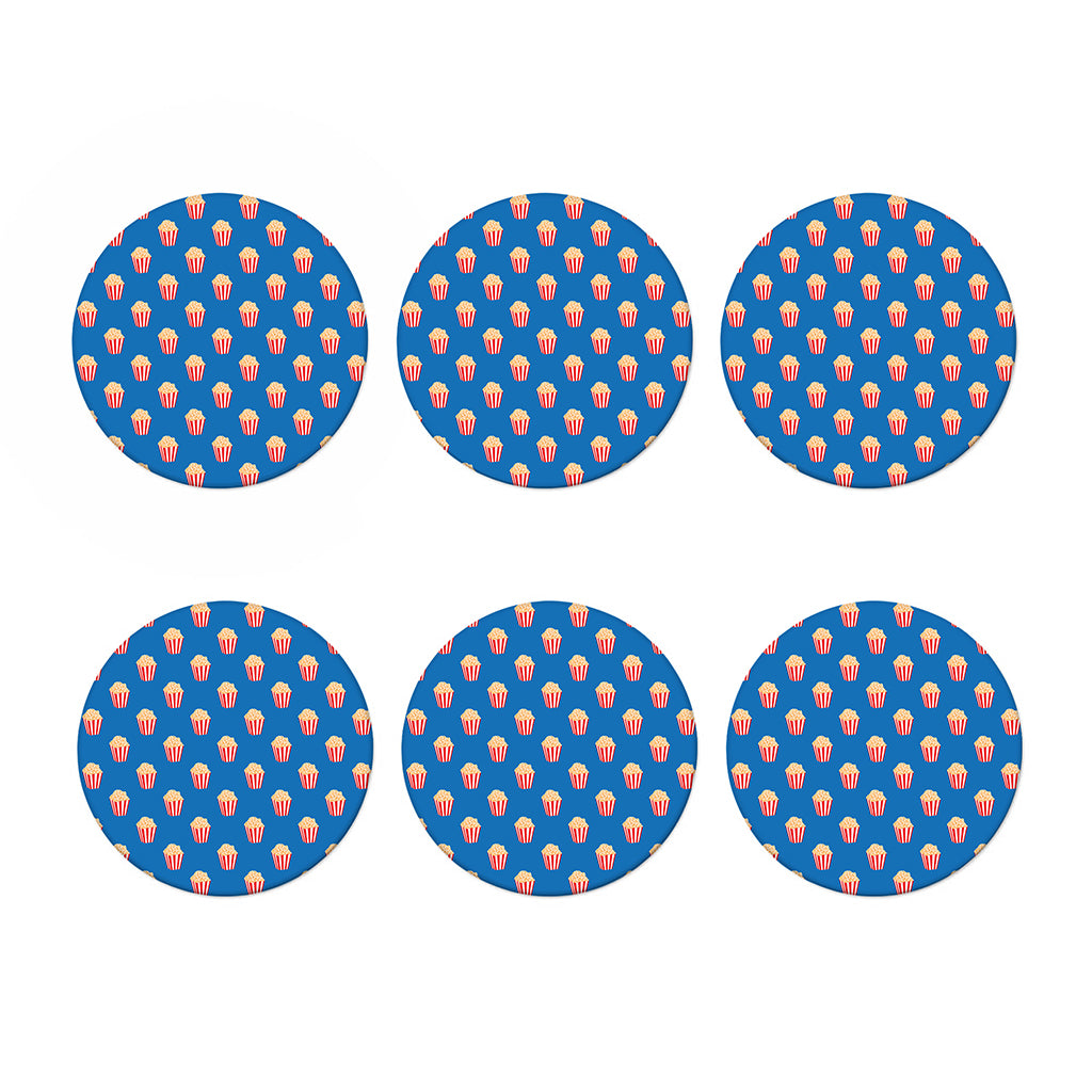 Popcorn Box Pattern Print Coaster Set