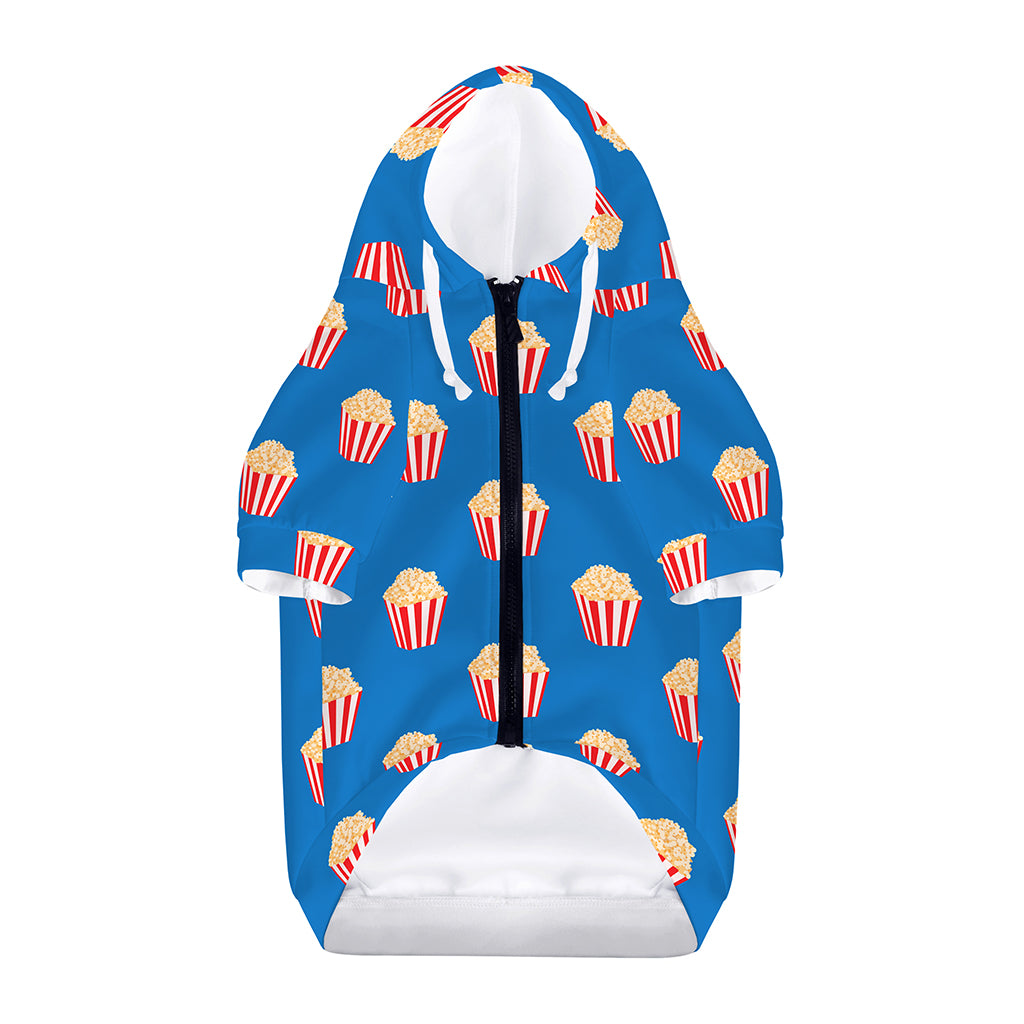 Popcorn Box Pattern Print Dog Zip Up Hoodie