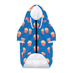 Popcorn Box Pattern Print Dog Zip Up Hoodie