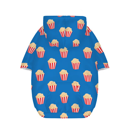 Popcorn Box Pattern Print Dog Zip Up Hoodie