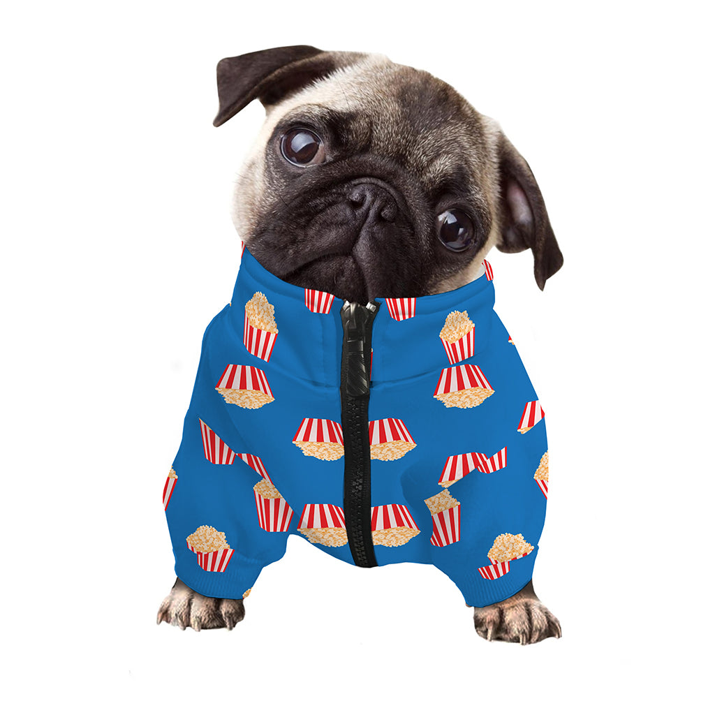 Popcorn Box Pattern Print Dog Zip Up Jacket
