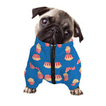 Popcorn Box Pattern Print Dog Zip Up Jacket