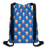 Popcorn Box Pattern Print Drawstring Backpack