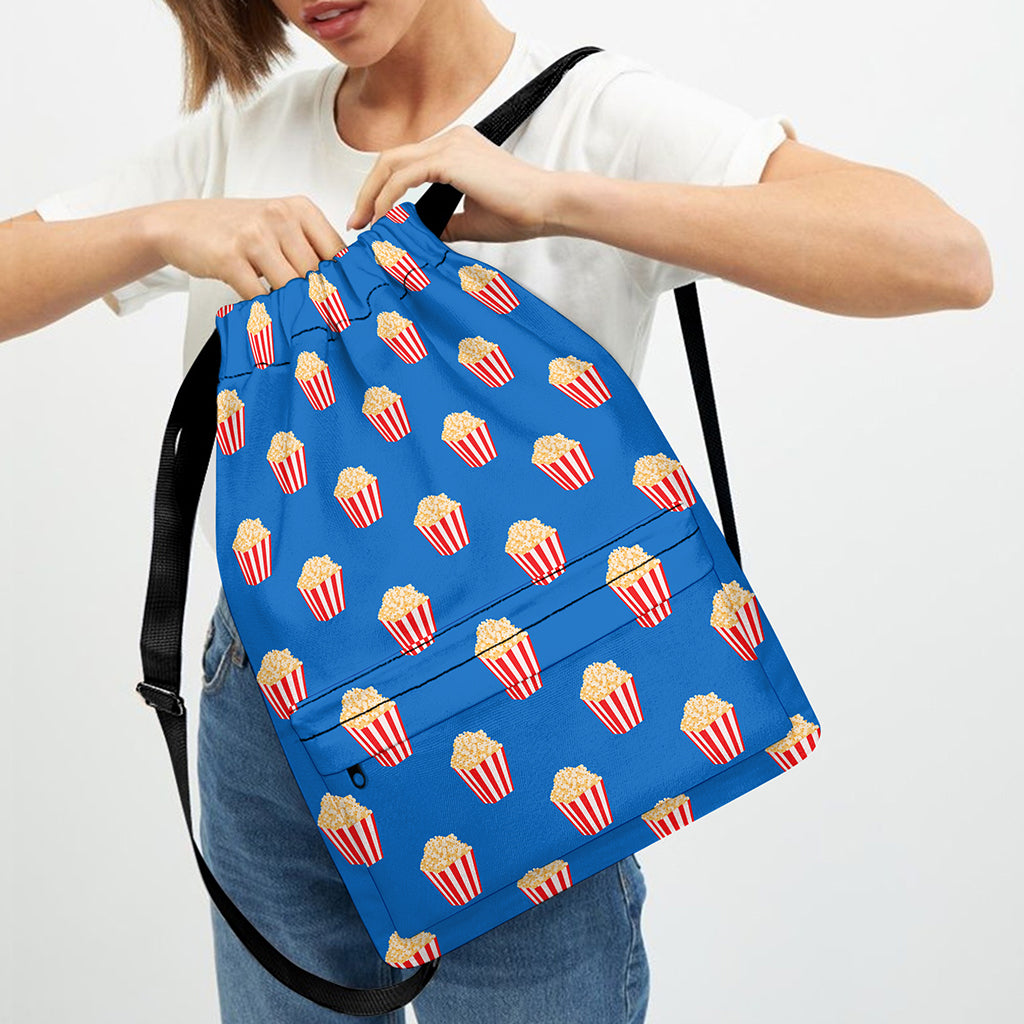 Popcorn Box Pattern Print Drawstring Backpack