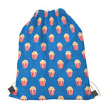 Popcorn Box Pattern Print Drawstring Bag