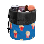 Popcorn Box Pattern Print Drawstring Makeup Bag