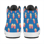 Popcorn Box Pattern Print High Top Leather Sneakers