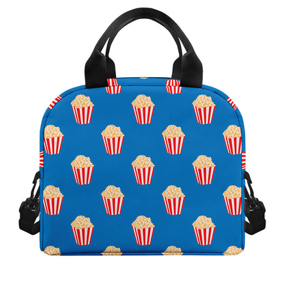 Popcorn Box Pattern Print Insulated Lunch Bag
