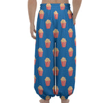 Popcorn Box Pattern Print Lantern Pants