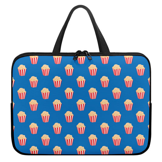 Popcorn Box Pattern Print Laptop Sleeve With Handle