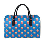 Popcorn Box Pattern Print Leather Duffle Bag