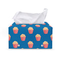 Popcorn Box Pattern Print Leather Tissue Box Cover