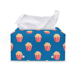 Popcorn Box Pattern Print Leather Tissue Box Cover