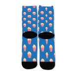 Popcorn Box Pattern Print Long Socks