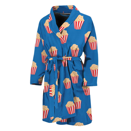 Popcorn Box Pattern Print Men's Bathrobe