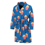 Popcorn Box Pattern Print Men's Bathrobe
