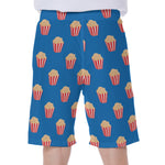 Popcorn Box Pattern Print Men's Beach Shorts