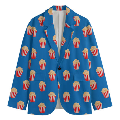 Popcorn Box Pattern Print Men's Blazer