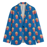 Popcorn Box Pattern Print Men's Blazer