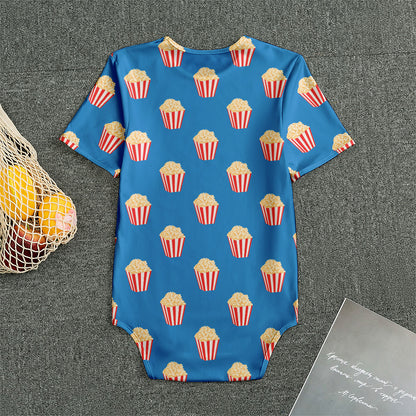Popcorn Box Pattern Print Men's Bodysuit