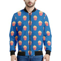 Popcorn Box Pattern Print Men's Bomber Jacket