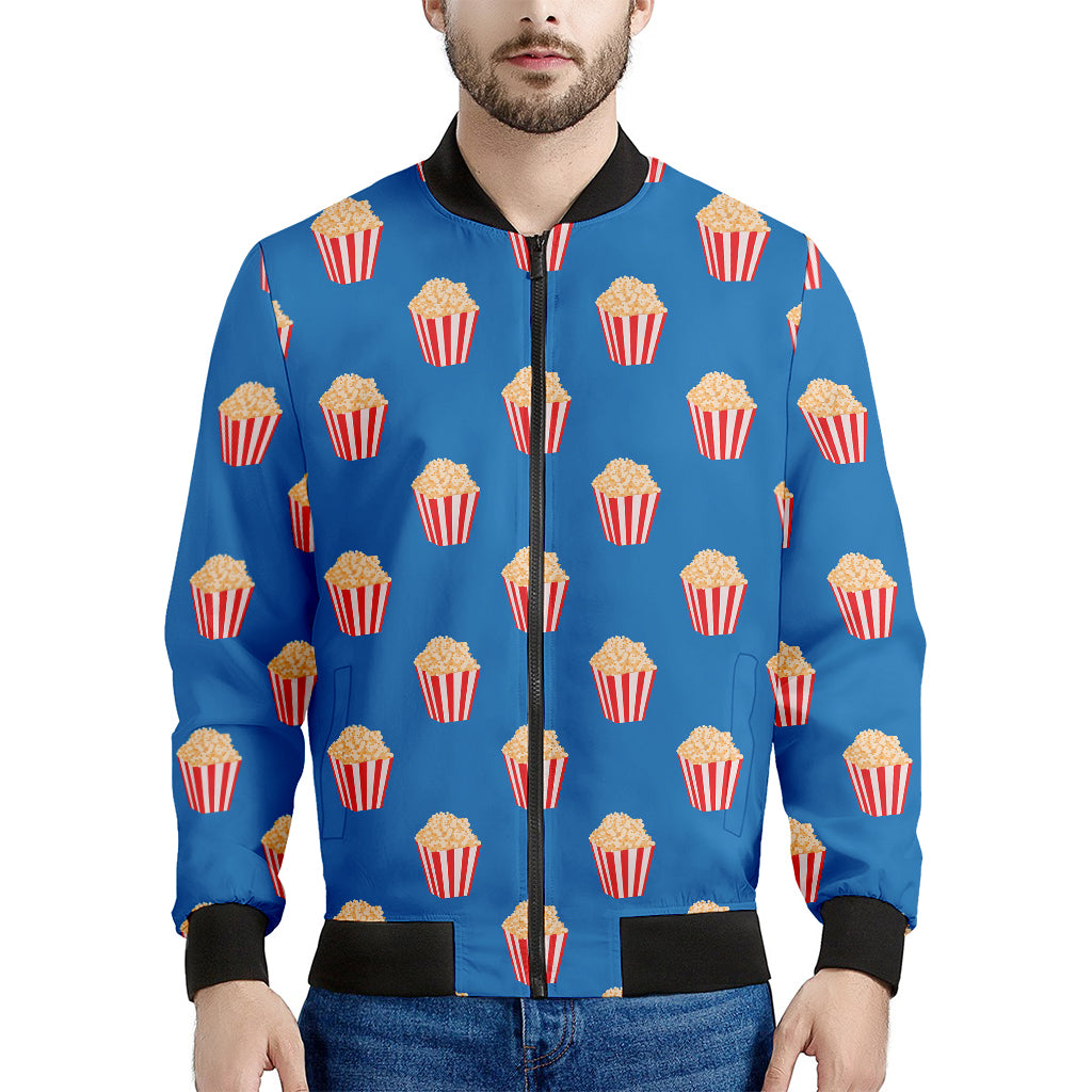 Popcorn Box Pattern Print Men's Bomber Jacket