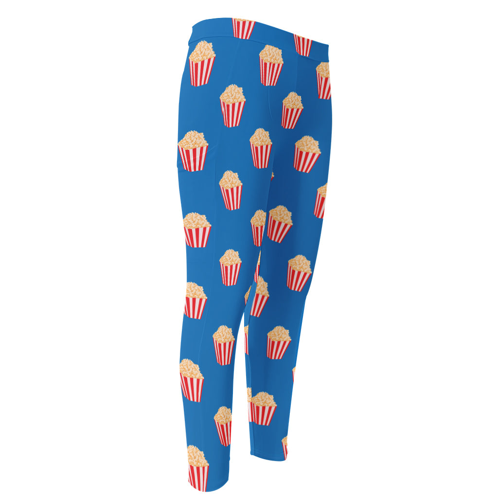 Popcorn Box Pattern Print Men's Compression Pants