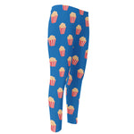 Popcorn Box Pattern Print Men's Compression Pants