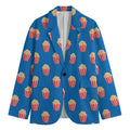 Popcorn Box Pattern Print Men's Cotton Blazer